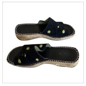 Greek sandals suede leather wedge women’s size 8